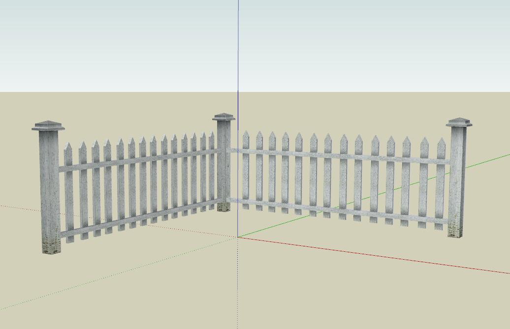 栏杆SU模型sketchup模型40-SU建筑景观室内模型