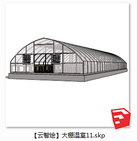 大棚温室SU模型sketchup模型11-SU建筑景观室内模型