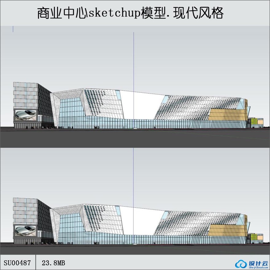 sketchup商城-现代风主义风格-4层-sketchup建筑景观室内模型