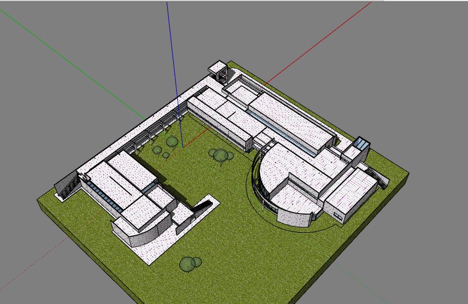 sketchup现代风风格多层办公管理建筑模型-sketchup建筑景观室内模型