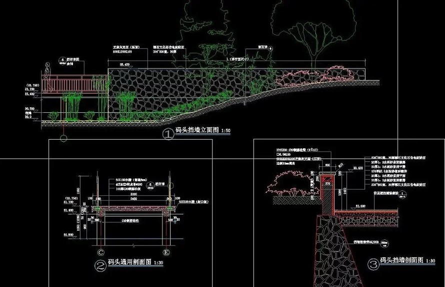 生态恢复-综合治理-某市XX湖综合治理项目景观施工图（资料包括：观鸟区园建施工图+湿地生态区植物+水电）