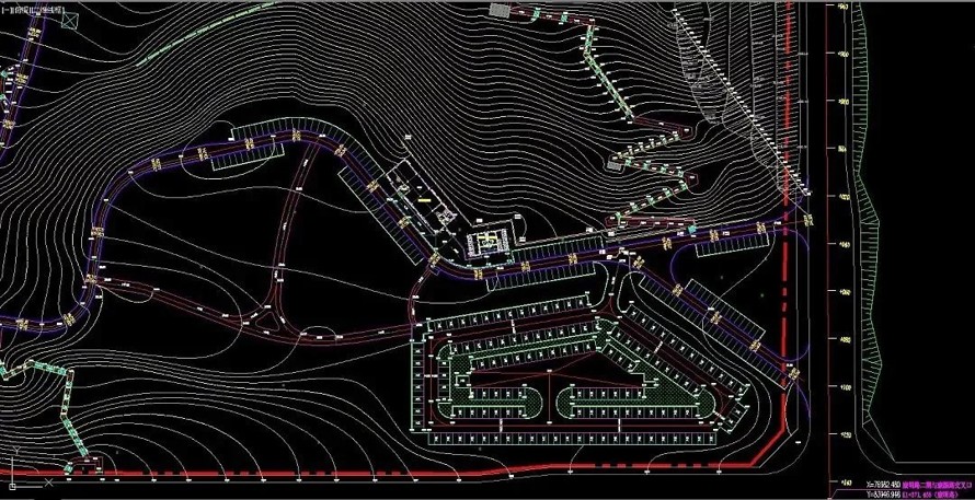 田园梯台+曲线锈板种植池-山城郊外的山地汽车城生态绿地公园全套施工图（该项目资料全套施工图包括：园建+绿化+水电）