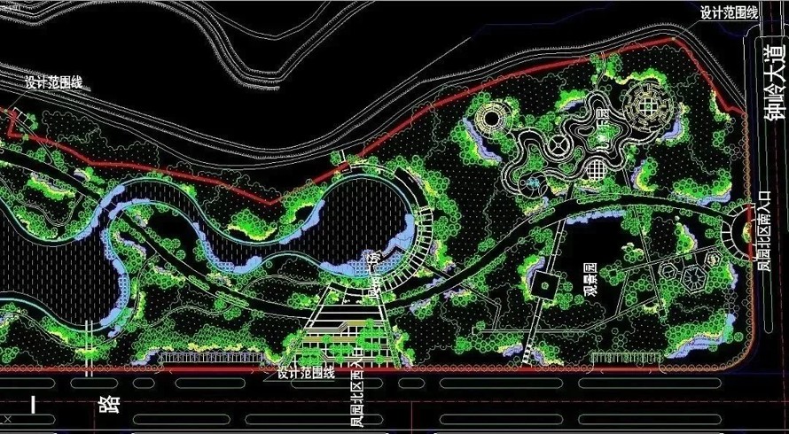 参照国家级湿地公园标准复育生态系统-抚州梦湖凤岗河国家湿地公园景观设计全套施工图（园建+绿化）