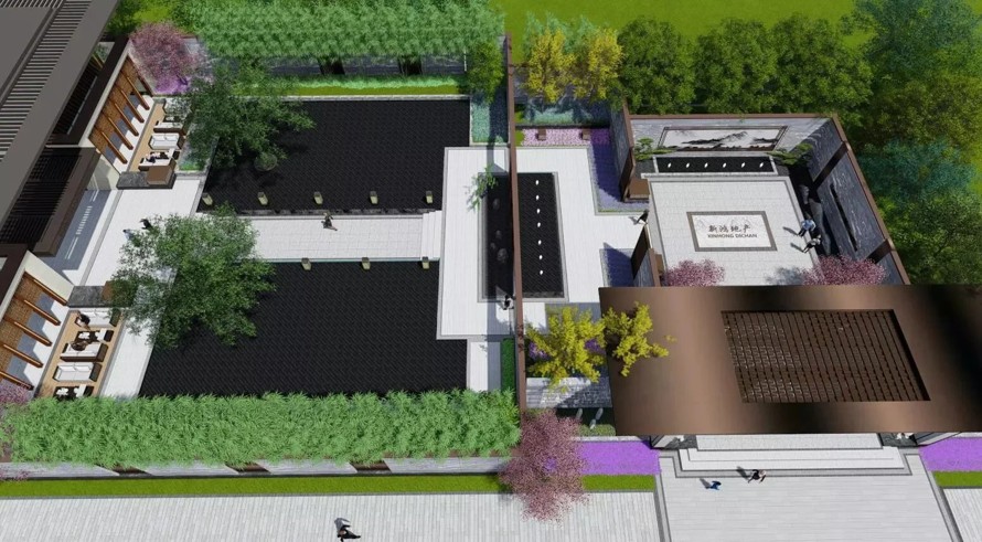 模拟自然山水-重塑东方墅邸-尽显皇家礼序-某顶豪项目新中式新亚洲风格风格豪宅示范区景观设计方案+全套施工图+SU模型