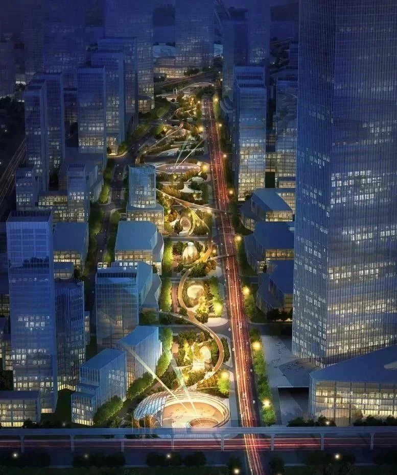 海绵城市-享誉全球的城市客厅--特大城市绿轴景观及地下空间规划设计方案