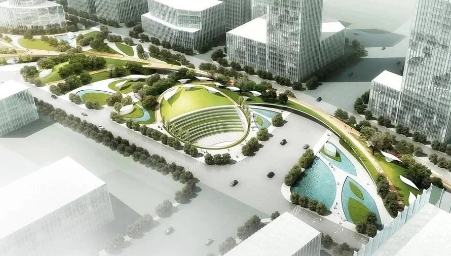海绵城市-享誉全球的城市客厅--特大城市绿轴景观及地下空间规划设计方案