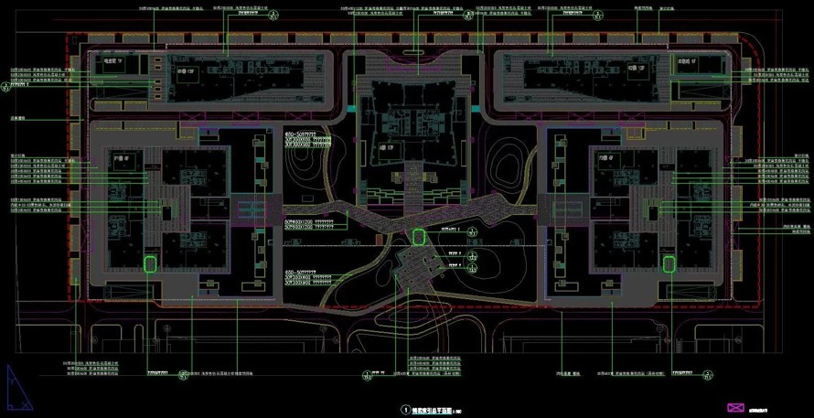 知名设计-地库顶板-台地花池-上海某高科技园区工业厂房三期景观设计全套施工图（内容包括：景观园建+水电+植物）