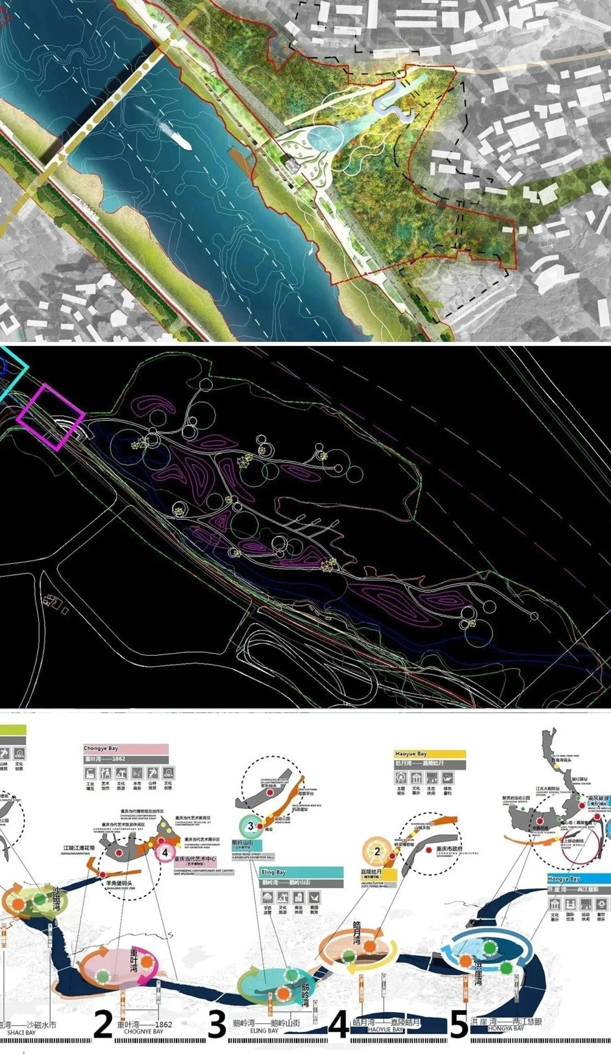 研究世界江岸数据--院士领衔-同济设计-某超大型河流生态治理项目投标文件集合（方案+模型+动画+CAD平面图）