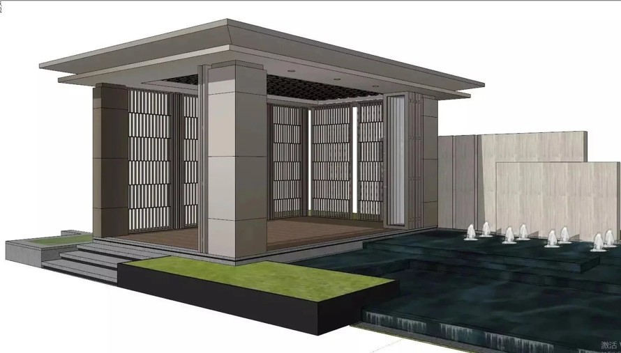 新亚洲风格风格-新中式-顶豪项目参考最新整理-特色亭廊、风雨廊SU模+CAD施工图（3个廊架SU+CAD施工图和3个廊亭ACD施工图