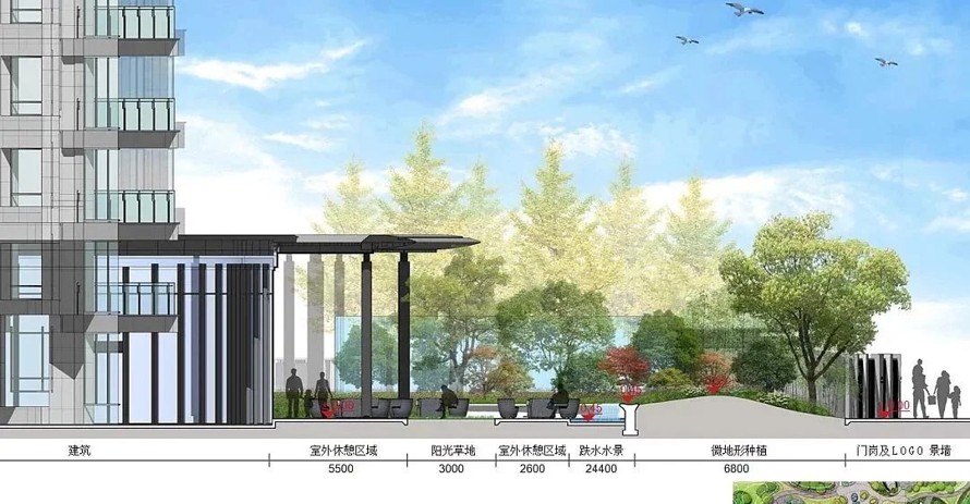 灵动曲线--上海仁恒现代住宅景观设计方案