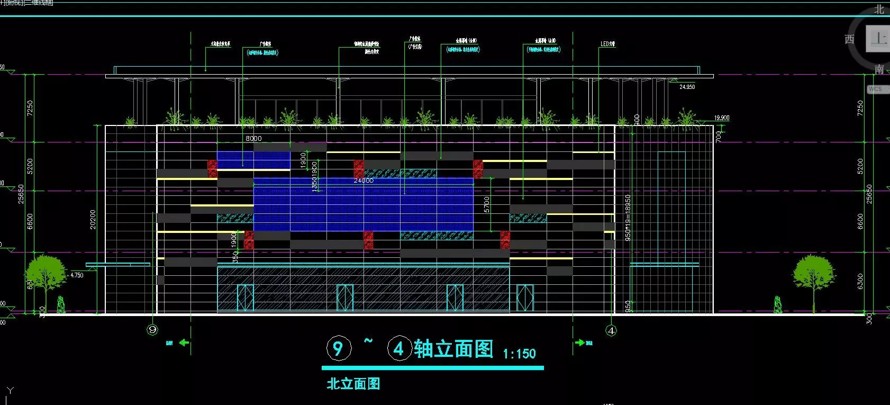 大弧线-引导性-现代风-流线型-上海某顶豪项目潮玩式商业中心景观设计园建施工图（资料为：园建施工图）