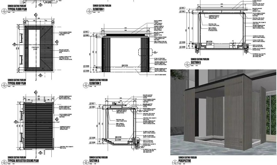 新艺术小品-极精简-特现代-某现代风格顶豪项目豪宅景观设计方案+CAD总平图+PDF局部施工图（137页PDF高清文件+CAD）