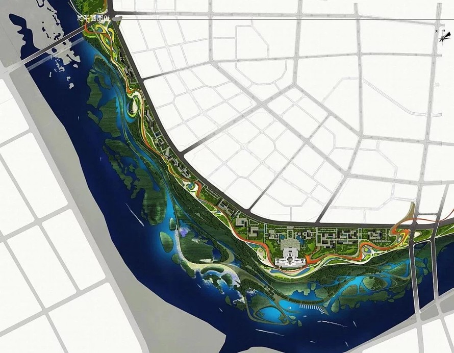 传统文化与现代景观的碰撞和融合--毕路德--某城市大型滨江绿地公园中式商业街景观方案+施工图