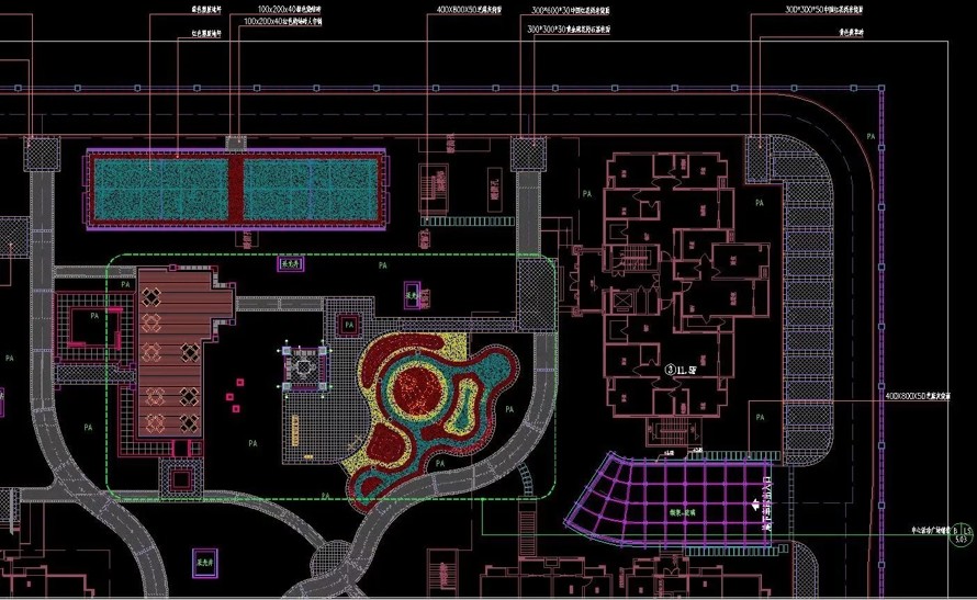 西安大明宫·逸居项目景观设计全套施工图（该项目全套施工图包括：园建+水电+植物）