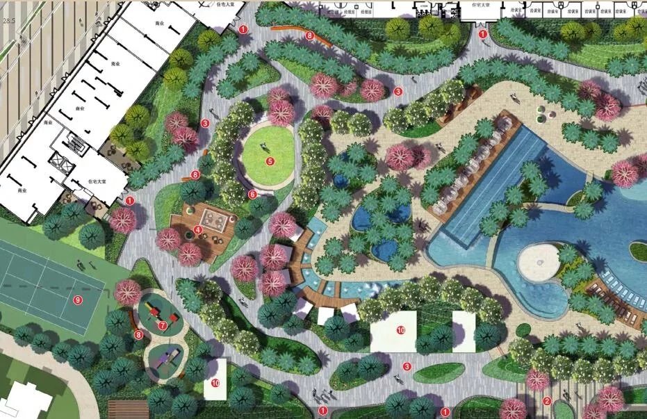  知名-城市绿洲-佳兆业东部新城景观设计方案深化文本资料-包含水乐园与居民活动的两个区域