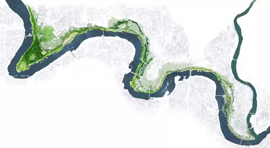  2019设计-织就城市黄金水岸-擎起绿色发展未来-某大型河流生态综合治理国际竞标资料全集（方案+视频+CAD平面+