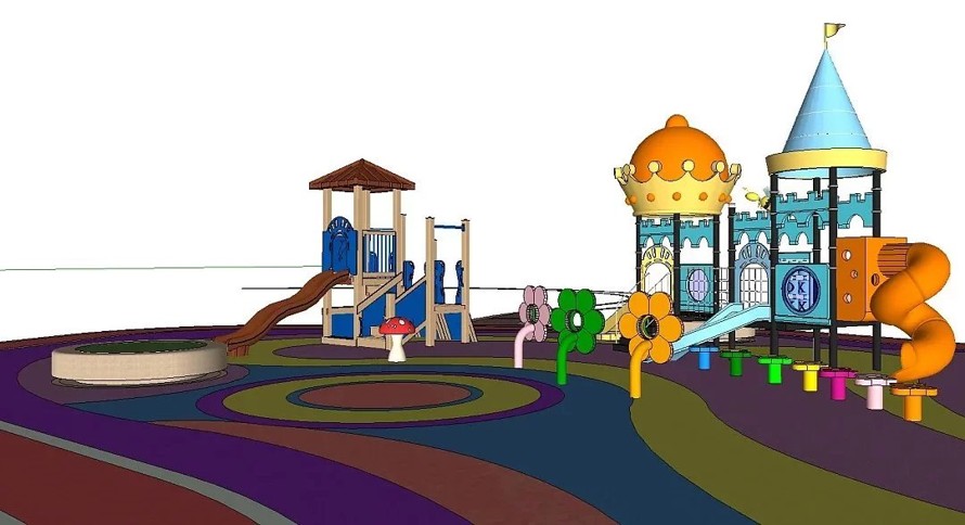 儿童主题景观专辑-海洋主题乐园+幼儿园+儿童游乐场-精细SU模型（海洋主题儿童乐园SU模型+幼儿园SU+儿童游乐场SU）