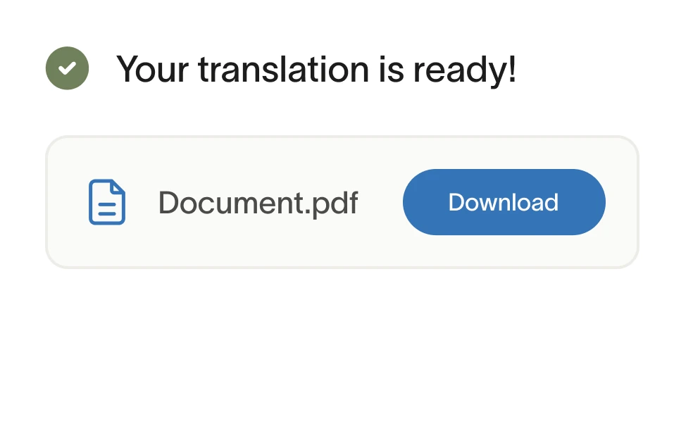 Receive translation